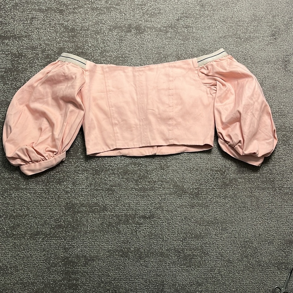 Goretty Medina Pink Crop Balloon 3/4 Length Sleeves Size S - Picture 7 of 8